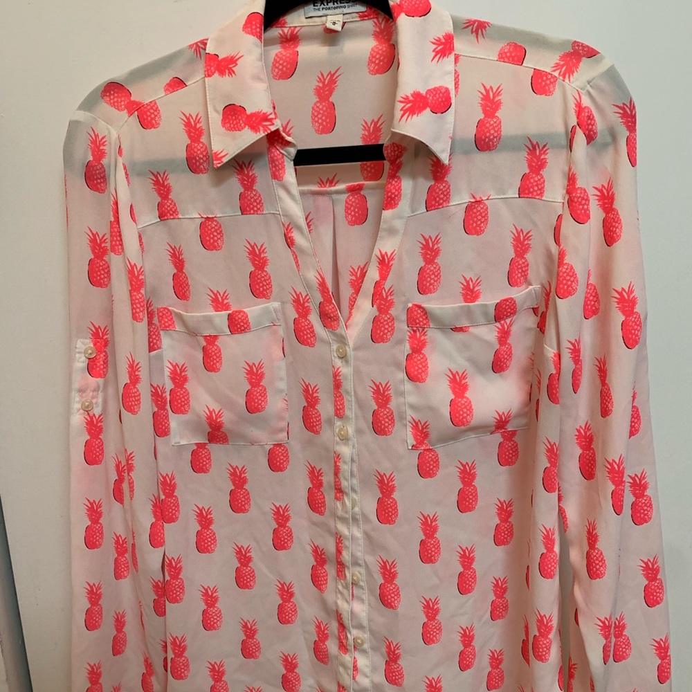 White and Pink Portofino Blouse